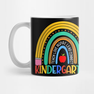 Team Kindergarten Rainbow Back To School Kinder Teacher Mug